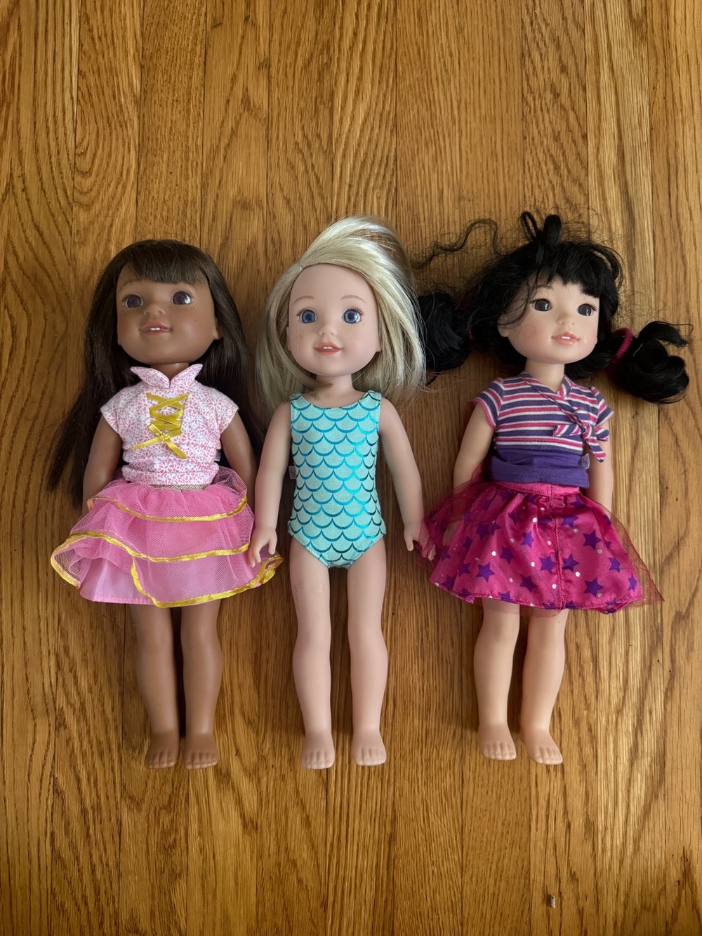3 American Girl Willie Wishers dolls